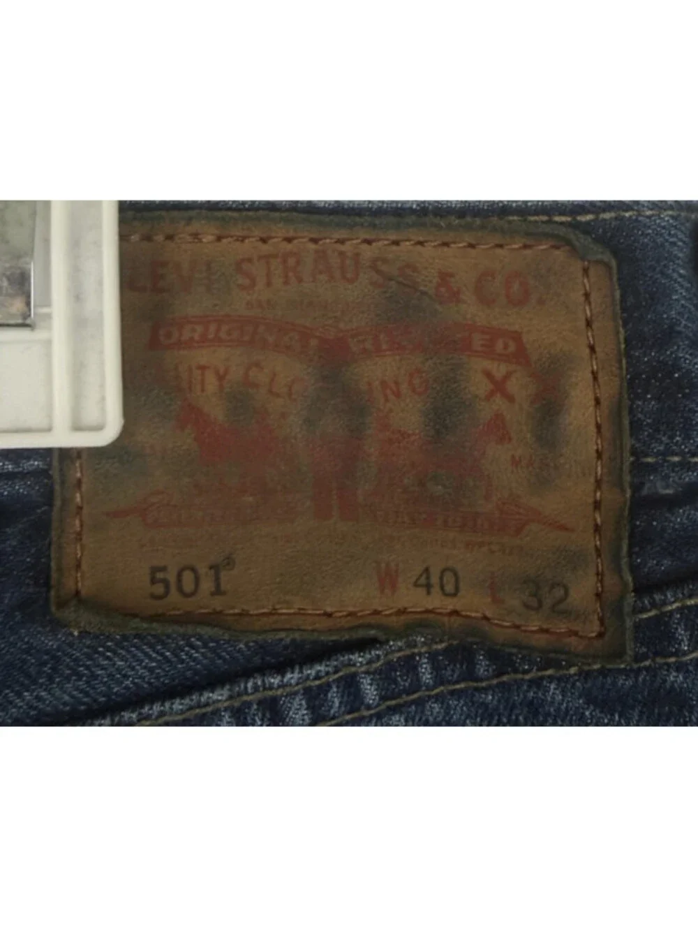 Vintage Levis 501 Jeans Mens 40x32 Blue Denim Button Fly Straight Leg